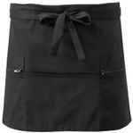 Black Money Pocket Apron Zip Cafe Pub Bar Tabard Waitress Restaurant Market