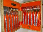 Weber and Hill 12pc Stainless Steel Fork & Knife Set with Case, Floral