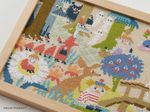 【 Embroidery Kit 】 Moomin Cross-Stitch Kit: On the Bridge in Moominvalley/Frame