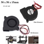 Black 5015 Turbine Blower Cooling Fan 50 x 50 x 15mm 5V 12V 24V DC 3D Printer