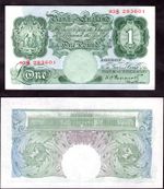 Peppiatt. One Pound (1934) 93B 283601  VF-EF.