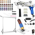 2 in1 Tufting Gun Electric Carpet tapis Knitting Pistol Weaving Flocking Rug Set