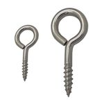 Screw In EYE HOOKS ALL SIZES Stainless Steel Marine Boat Garden Hook Heavy Duty