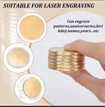 6pcs 40mm  4Gold+ 2Silver Blank Coins for Laser Engraving  Collectibles Crafts