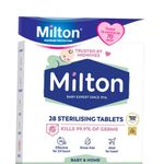 Milton Sterilising Tablets Kills 99.9% Of Germs 28 Sterilising Tablet for Travel