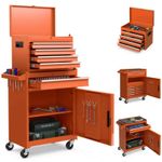 Rolling Tool Chest High Capacity Tool Storage Cabinet w/Lockable Wheels-Orange