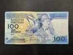 Banco De Portugal 100 Escudos (9th Print) Vintage Banknote 1986-1988