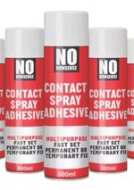 3 × No Nonsense Contact Spray Adhesive Clear 500ml