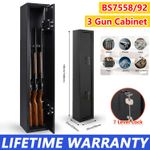 3 Gun Cabinet Safe Rifle Firearm BS7558/92 Police Approved Heavy Steel Lockable