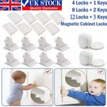 Invisible Magnetic Baby Child Locks Pet Proof Cupboard Drawer Safety Lock Catch