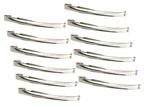 8pcs Single Bar Clip In Thin Metal Domed Barrettes Sprung Metal Hair Clips Slide