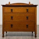 Antique 20th Century Edwardian Chest Of Drawers In Oak ( AF-5891 )