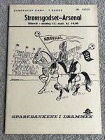 1971 Stromsgodset v Arsenal European Cup 1st Round 1st Leg programme from Norway