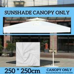 2.5X2.5M Garden Gazebo Replacement Canopy Top Cover 2 Tier Pavilion Roof White