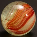 Big Whispler Vintage Marble HTF Red Strata English 1950's 24mm 15/16''