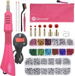 Hotfix Applicator Tools, Iron-On Hotfix Rhinestone Wand Tool Set with 2 X Flat B