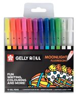 12 x Sakura Gelly Roll Gel Pen MOONLIGHT Set Assorted 12 Colour Set BLUE GREEN