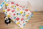 100% COTTON POPLIN BEDDING SET FOR Cot Bed, Duvet Cover&Pillowcase 100cm x 135cm