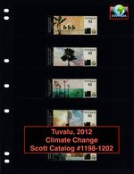 $10.50 Scott Value - 2012 TUVALU Climate Change Rising Sea Levels CV MNH NH UMM