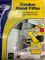 3 x Grease and Carbon / Charcoal Cooker Hood Filters Universal Cut to Size 1Pack