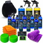 Car Detailing Kit Interior Cleaning Paintwork Polishing Wax Washing Clay Bar Set
