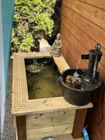 Raised Garden Pond Handmade Water Feature Aquatic Planter 98x58x42cm ReadyToUse