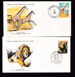 Thematic Subject Lot Collection covers & cards WILD ANIMALS WWF x13 lions rhinos