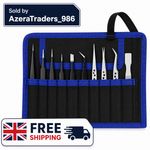 9PCS Precision Anti-Static Tweezers Set for Electronics & Phone Repair