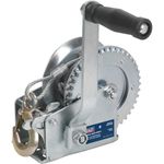Geared Hand Winch with Cable - 540kg Capacity - Hardened Steel - Manual Break