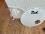 PEARL 22'' Resonant Bass drum head White and Pearl clear head.(Set x 2 skins)  