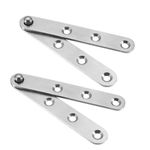 2pcs 360 Degree Rotatable Door Pivot Hinge 100mmx16mmx11mm Stainless Steel