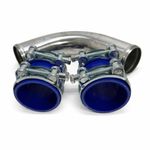 Chrysler 300C 3.0 CRD Turbo Resonator Delete Kit Boost Pipe Upgrade Kidney Blue