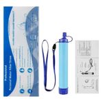 Portable Camping Hiking Emergency Life Survival Purifier Water Filter Straw Tool