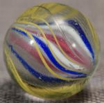 Ridged Solid Core German Handmade Antique Marble Cobalt Peaks 20.9mm 13/16''