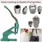 Eyelet Fixing & Hole Die Set Green Hand Press Cutting Punch Eyelet Machine
