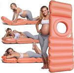 HOLO Inflatable Pregnancy Pillow Tummy Hole Pool Raft PGP SPD Relief Bed Peach