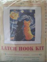 Latch Hook Kit  Rug Kit " 2 Cats looking at night sky  " 52cm x 38cm New