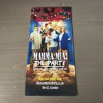 MAMMA MIA! The Party Flyer London O2 Flyer Handbill Abba