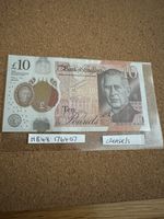 King Charles 10 POUNDS £10 NOTE “Creased” BANK of ENGLAND & Protective Sleeve