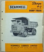 SCAMMELL SHERPA 4x2 20 TON GVW DUMP TRUCK Sales Spec Leaflet 1960s #118R/5C