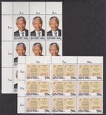 SOUTH AFRICA 1994 MANDELA INAUGURATION SET NEVER HINGED MINT BLOCKS OF NINE