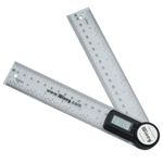 Wixey Digital Angle Rule Protractor 200mm/ 8" Gauge with Clear Plastic Rule WR4