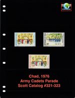 $2.45 Scott Value - 1976 CHAD Military Parade Army Cadets, Coup CV MNH NH UMM