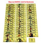 49pcs Marvel Gold Foil Banknote Super Heroes Collectors Set | Gold Foil Banknote