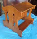 ANTIQUE OAK DOUBLE SIDED BOOK TROUGH           FREE UK POSTAGE
