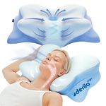 DERILA ERGO Memory Foam Pillow with pillowcase – Blue