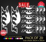 FOX  bikes Vinyl Decal Stickers Sheet Bike Frame  Cycle Bicycle 20 New