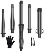 Kipozi JDL-186C 5in1 Professional Ceramic Interchangeable Hair Curling Wand Set