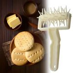 Plastic Pizza Pastry Roller Pin Baking Cookie Biscuit Dough Holes Puncher Tools