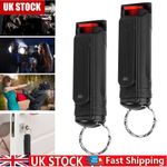 2x 20ml Spray Plastic Enclosure Pepper Spray Car Accessories Keychain For Safety